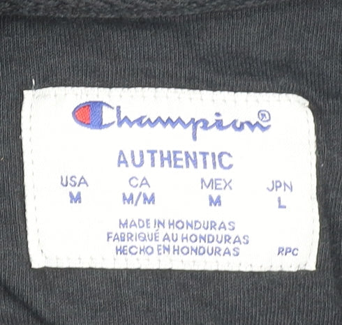Champion Men's Black Pullover Hoodie Size M Regular Fit Long Sleeve