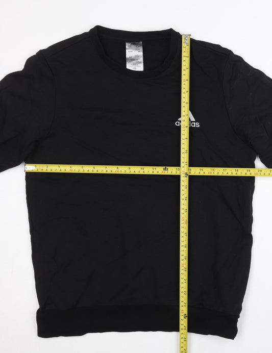 Adidas Mens Black M Sweatshirt Crew Neck Long Sleeve Pullover