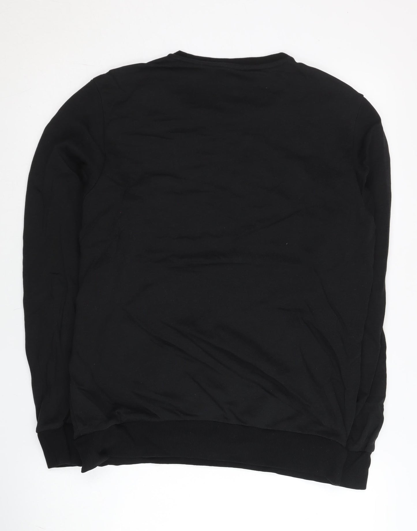 Adidas Mens Black M Sweatshirt Crew Neck Long Sleeve Pullover