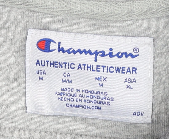 Champion Men’s Grey Pullover Hoodie M Athletic Fleece