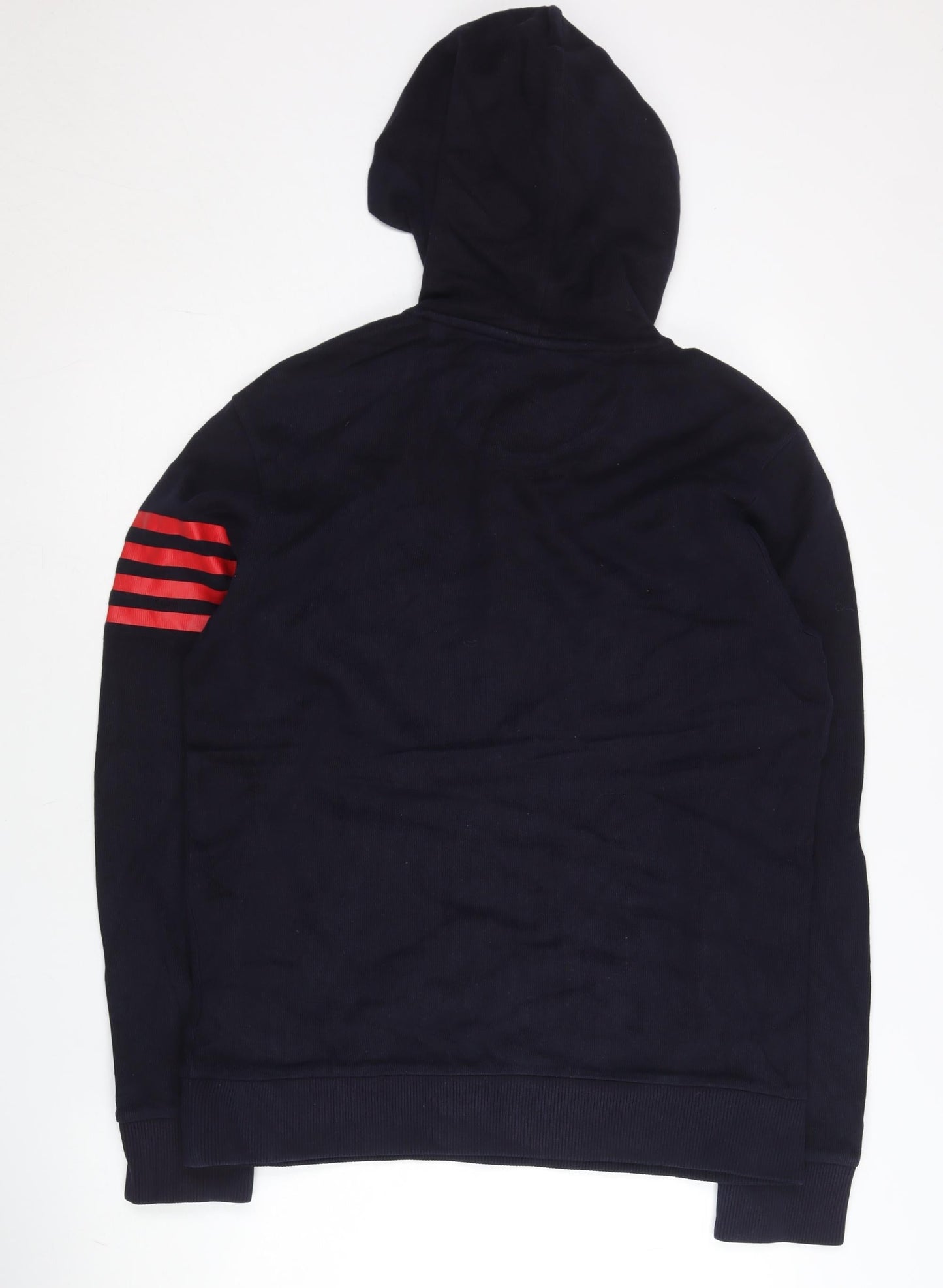 Fila Men’s Black Henley Hoodie L Logo Sports Jersey Long Sleeve