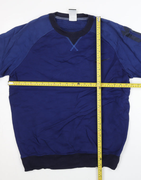 Nike Men’s Blue L Pullover Sweatshirt Crew Neck Long Sleeve Sports