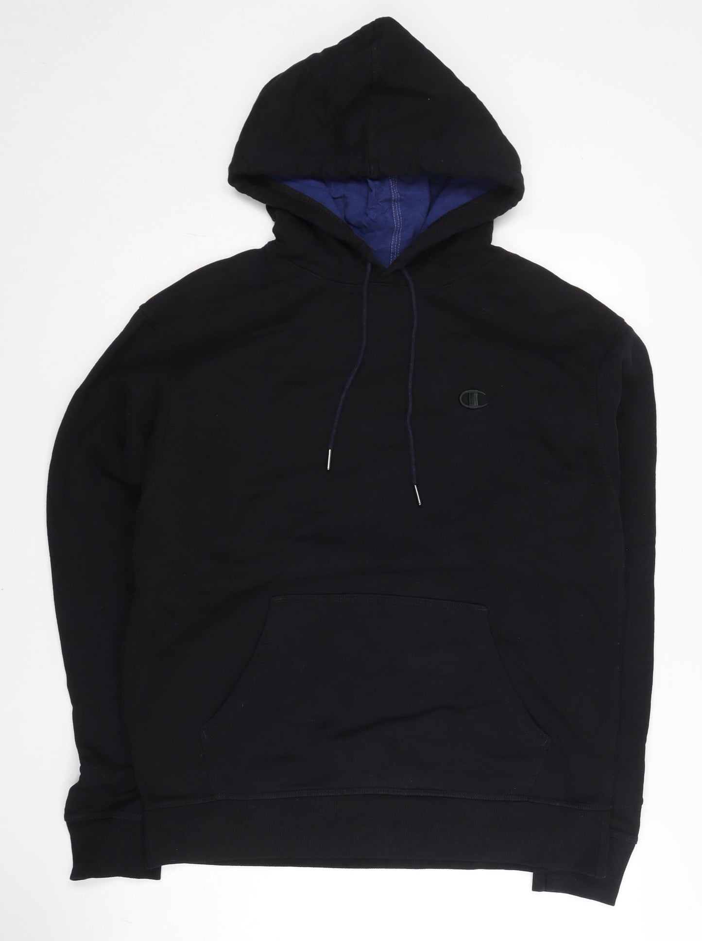 Champion Men's Black Pullover Hoodie Regular Fit Size M Logo