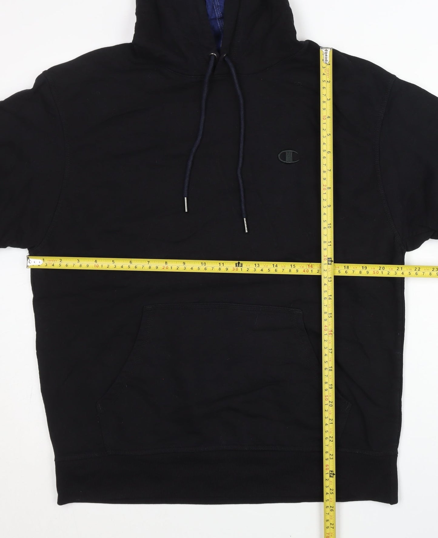 Champion Men's Black Pullover Hoodie Regular Fit Size M Logo