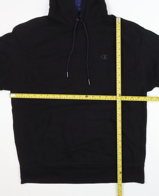 Champion Men's Black Pullover Hoodie Regular Fit Size M Logo