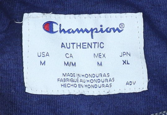 Champion Men's Black Pullover Hoodie Regular Fit Size M Logo