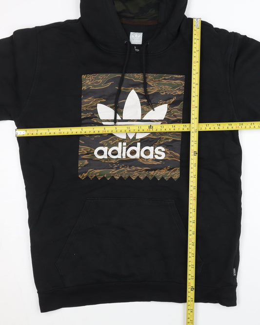 Adidas Men’s Black Camouflage Logo Pullover Hoodie Size M