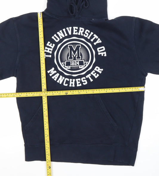 Russell Mens Blue Small Pullover Hoodie University of Manchester
