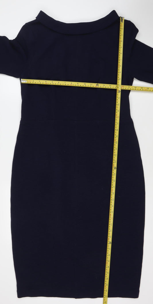 Boden Women’s Blue Bodycon Dress Size 12 Knee Length