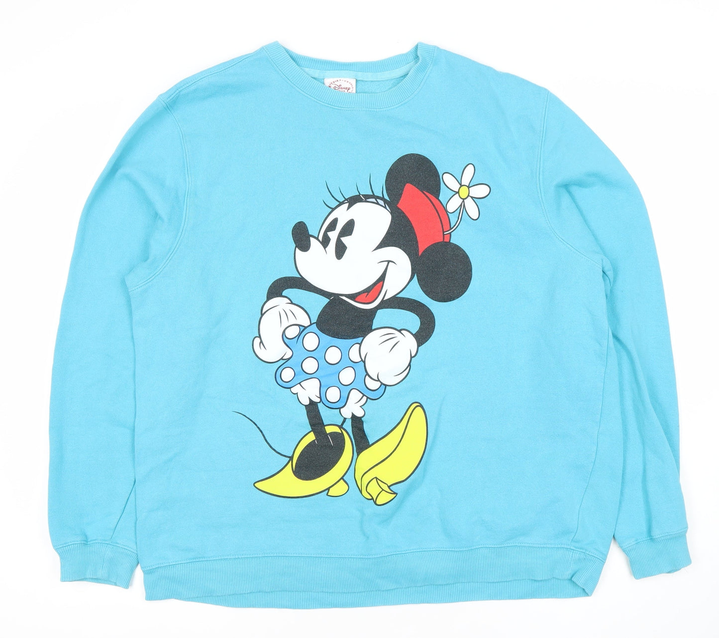 Disney Women Blue Minnie Mouse XXL Sweatshirt Crew Neck Pullover