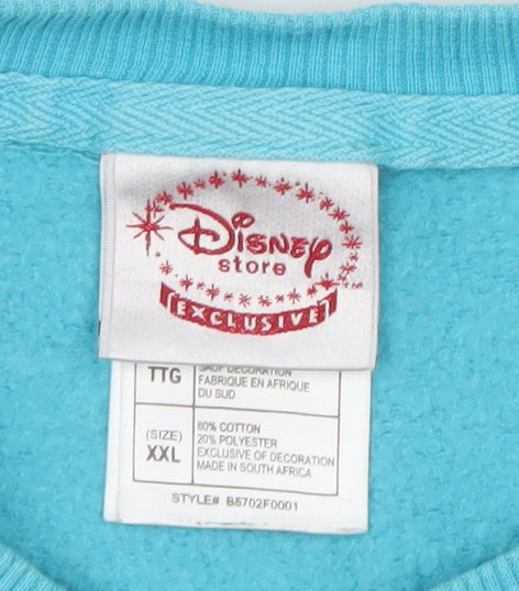 Disney Women Blue Minnie Mouse XXL Sweatshirt Crew Neck Pullover