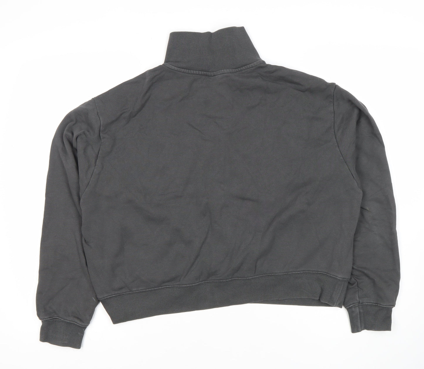 New Balance Womens Black M Sweatshirt 1/4 Zip Logo Sportswear