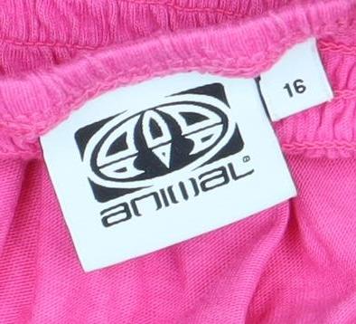 Animal Womens Pink Floral Halter Short Summer Dress Size 16