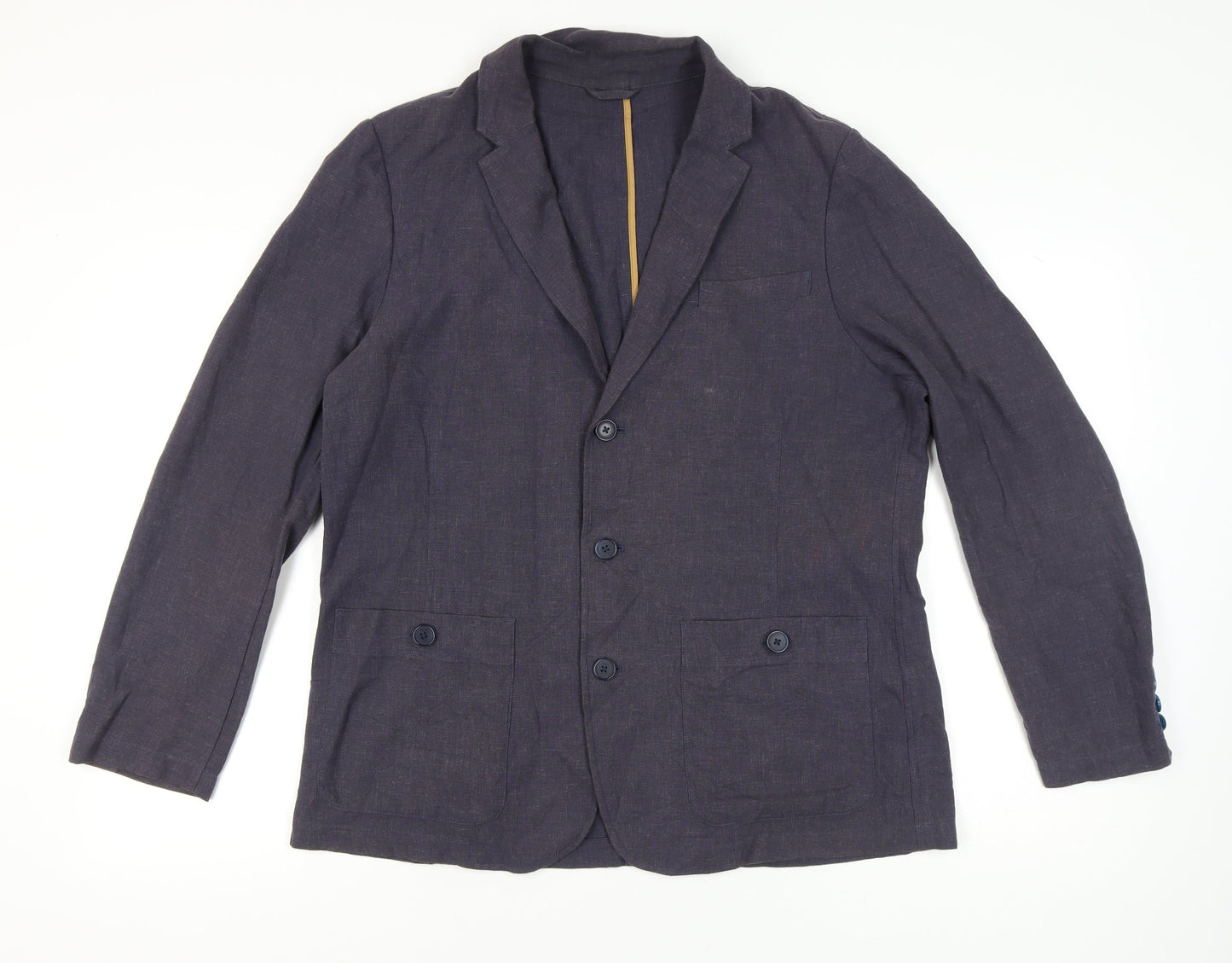 Rohan Men’s Blue Linen Blazer Jacket Size 44 Regular Summer Smart Casual
