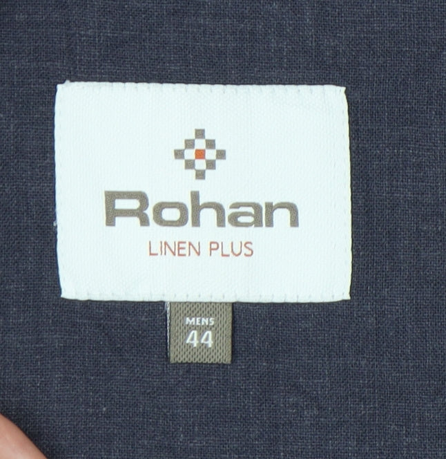 Rohan Men’s Blue Linen Blazer Jacket Size 44 Regular Summer Smart Casual