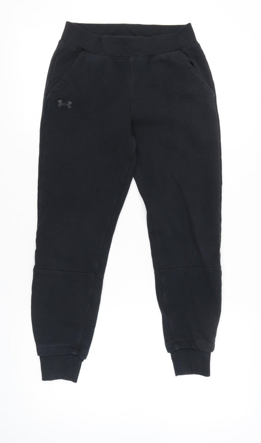 Under Armour Womens Black XS Jogger Sweatpants Tapered Fit