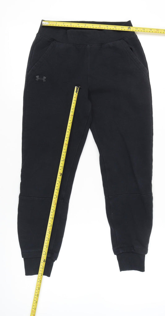 Under Armour Womens Black XS Jogger Sweatpants Tapered Fit