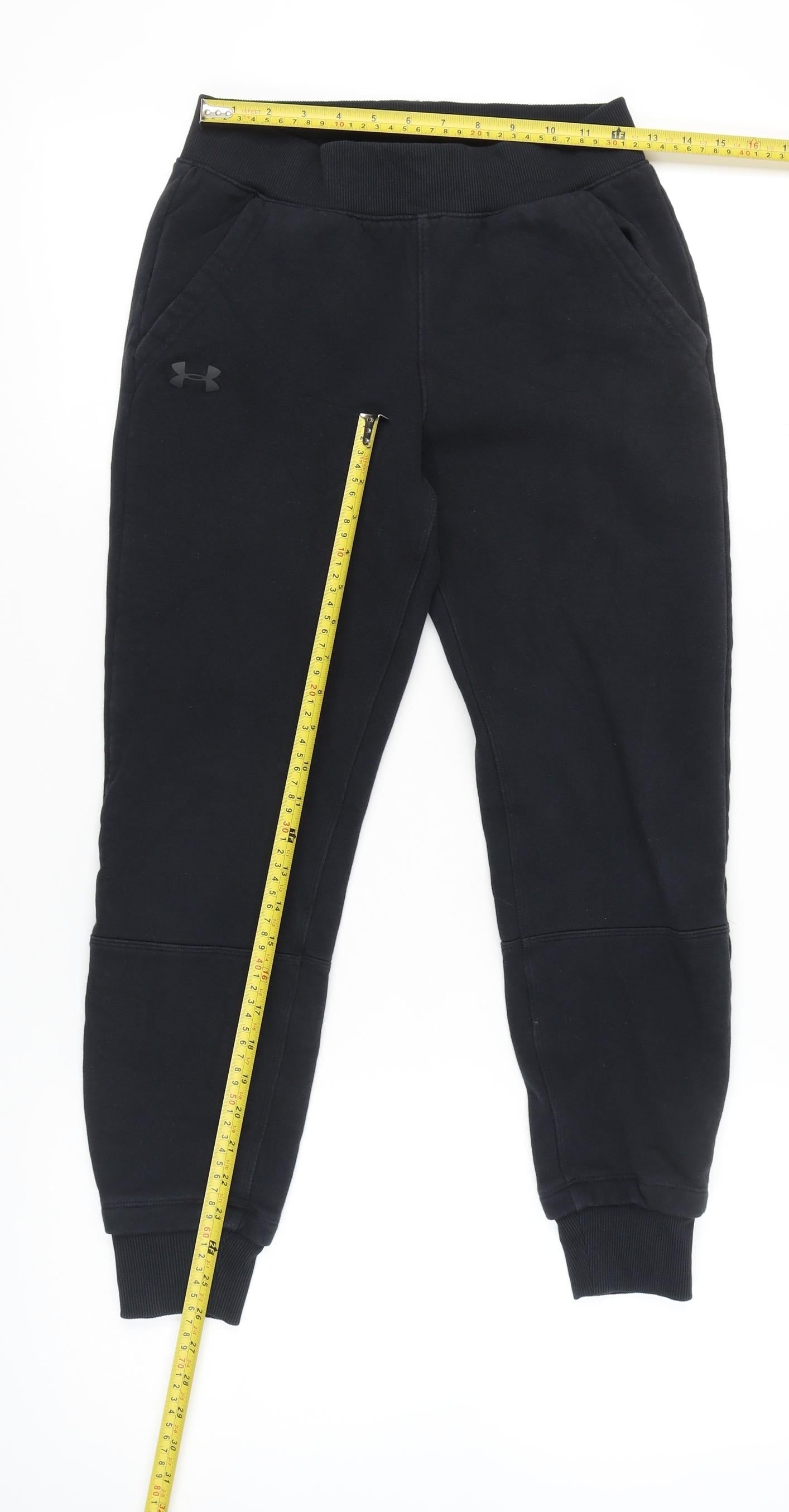 Under Armour Womens Black XS Jogger Sweatpants Tapered Fit
