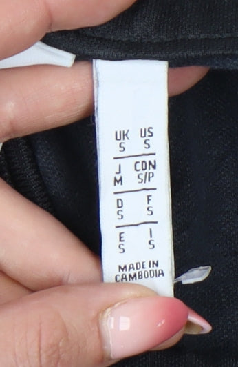 Adidas Mens Black Slim Fit Track Pants Size S Elastic Waist Tapered