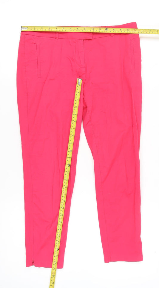 Mademoiselle R Womens Pink Chino Slim Tapered Trousers UK 12