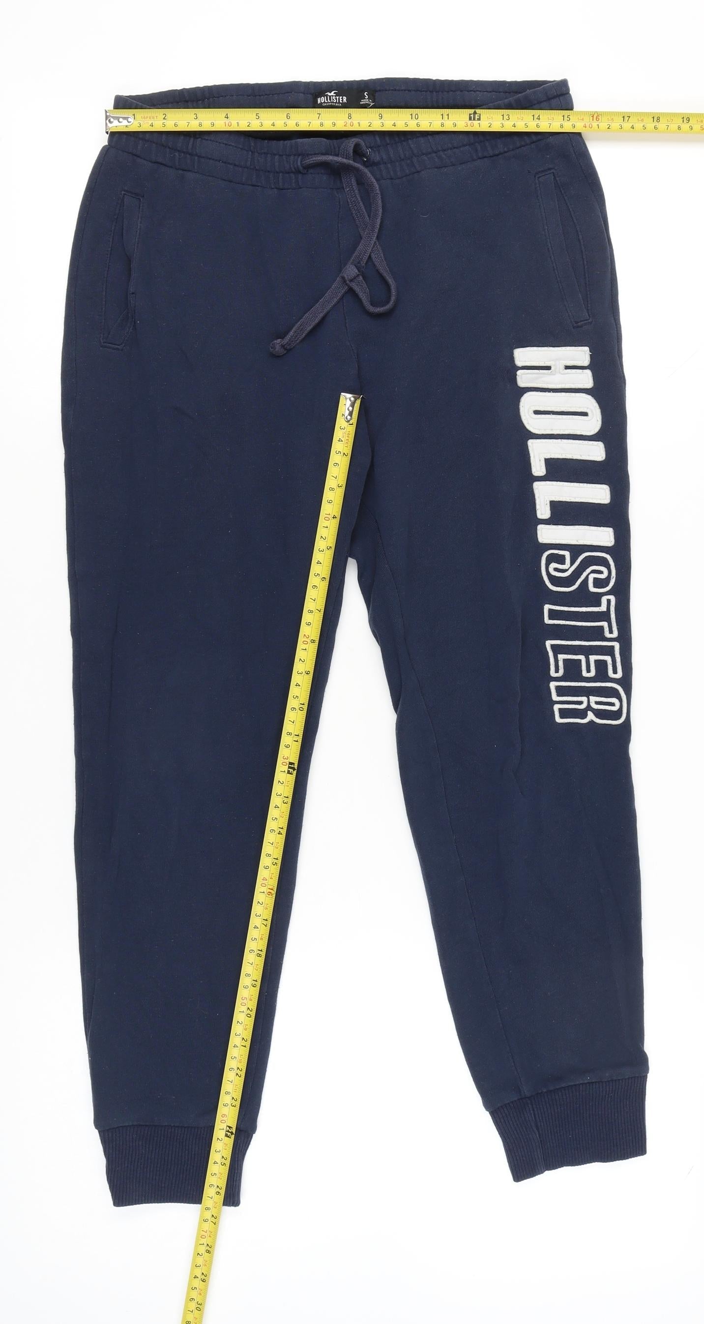 Hollister Women’s Blue Jogger Sweatpants S Casual Logo Trousers