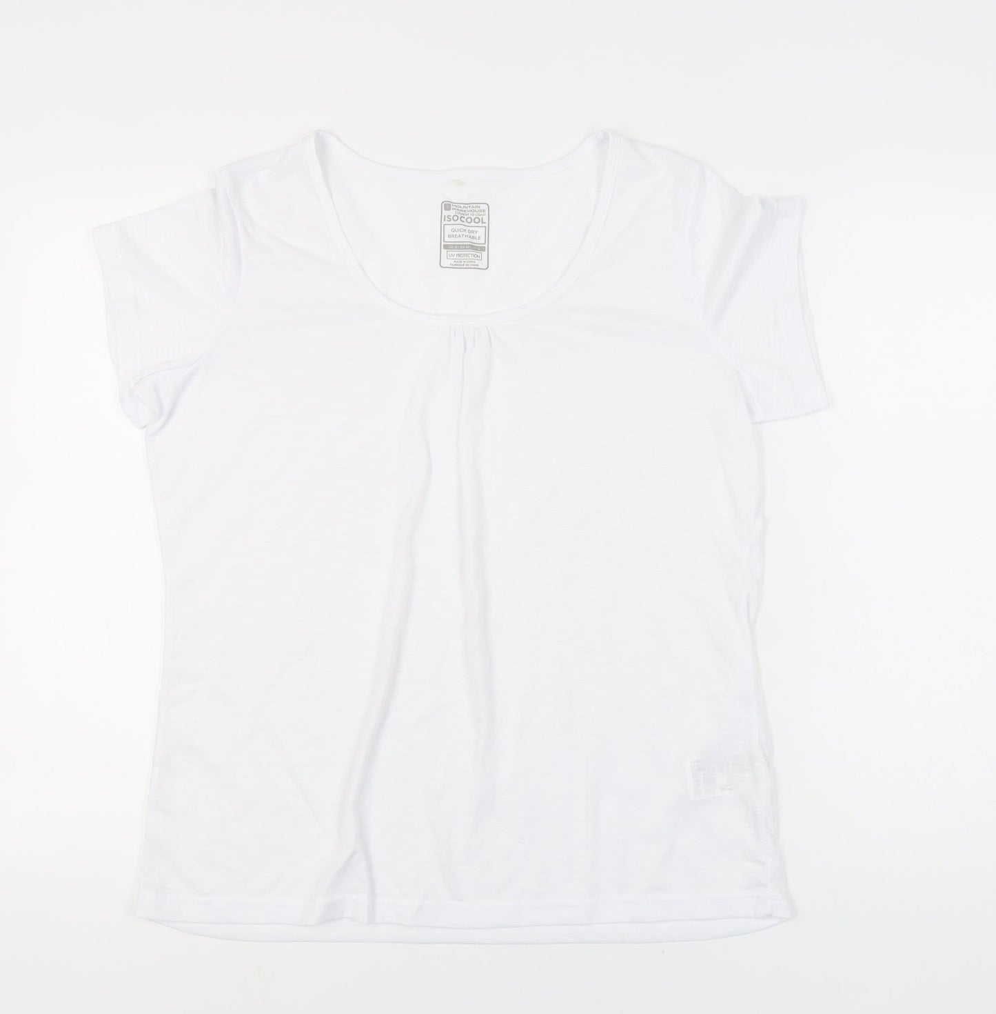 Mountain Warehouse Womens White Size 16 Scoop Neck Quick Dry T-Shirt