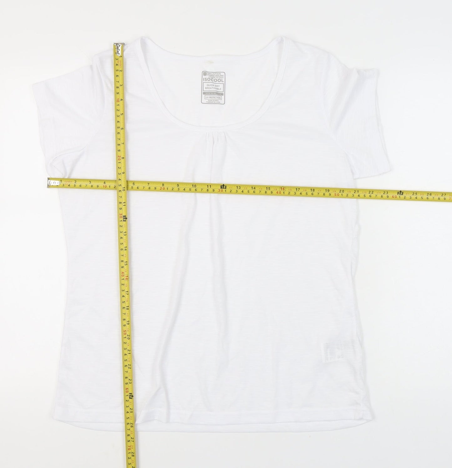 Mountain Warehouse Womens White Size 16 Scoop Neck Quick Dry T-Shirt