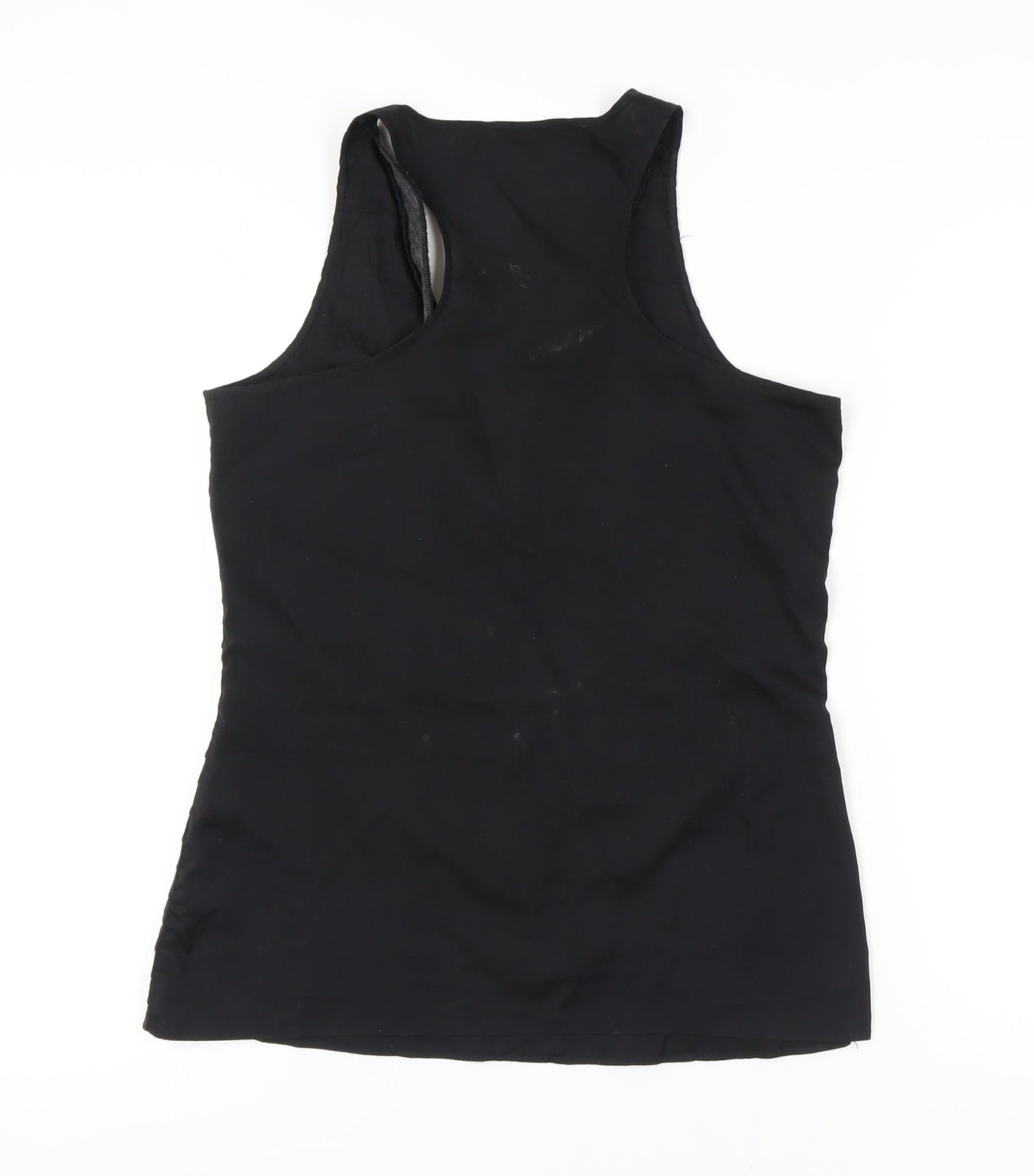 Reiss Womens Black Size 10 Sleeveless V-Neck Silk Tank Top