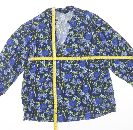 Crew Clothing Company Women's Multicoloured Floral Viscose Blouse Size 10