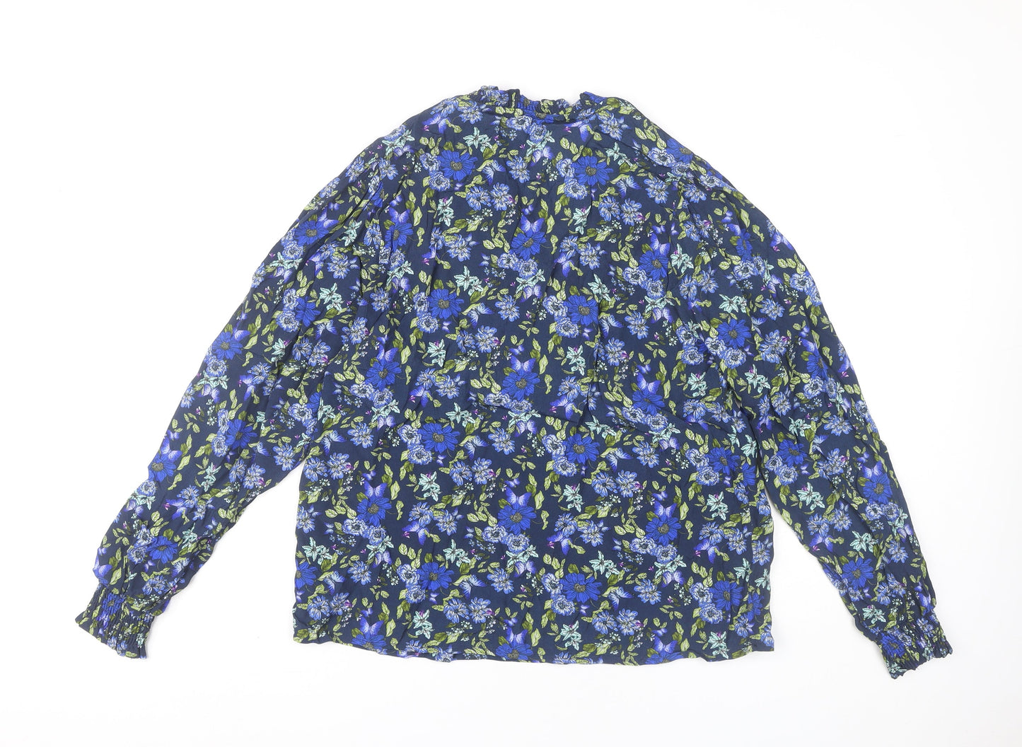 Crew Clothing Company Women's Multicoloured Floral Viscose Blouse Size 10