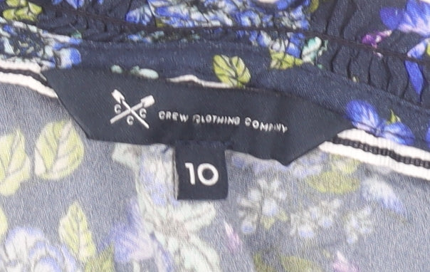 Crew Clothing Company Women's Multicoloured Floral Viscose Blouse Size 10