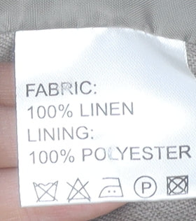 Paul Costelloe Women’s Beige Linen Blazer UK 8 Workwear Jacket