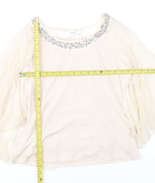 Womens UK Size S Jacques Vert Ivory Viscose Blend Blouse
