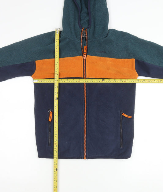 Craghoppers Boys Blue Green Orange Fleece Hooded Full Zip Jacket Age 13 EU 158