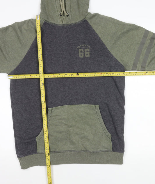 Vans Men’s Green Grey Pullover Hoodie Small Authentic 66 Logo