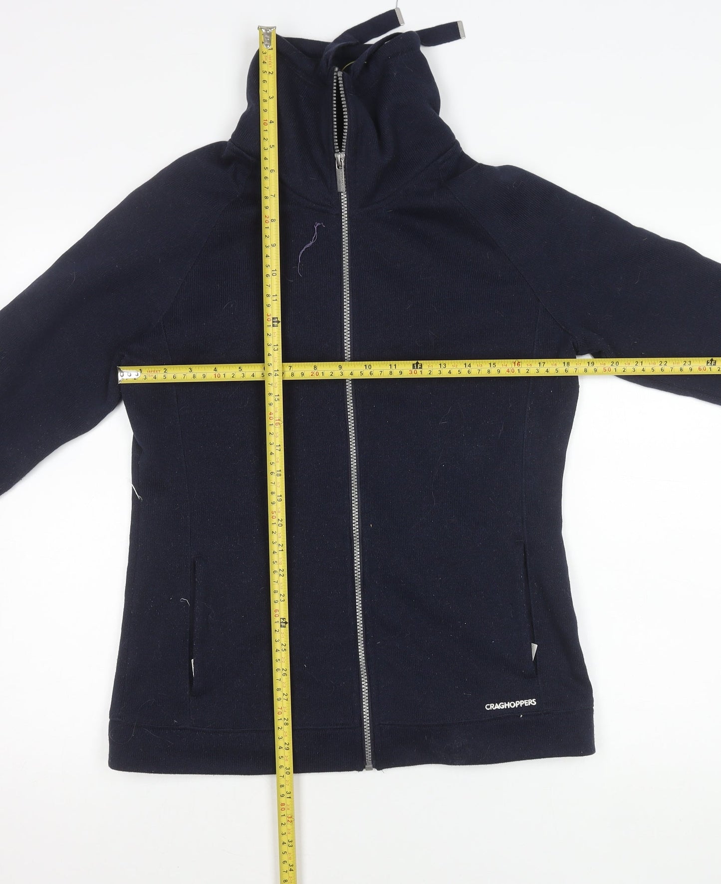 Craghoppers Womens Black Fleece Jacket UK 12 Full Zip Outdoor