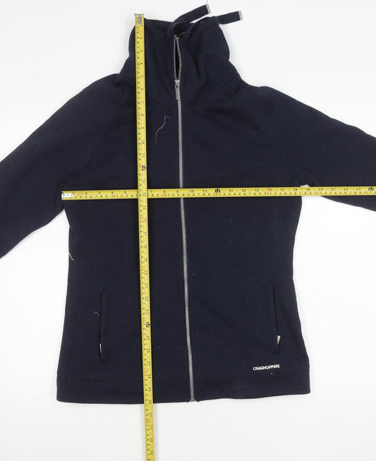 Craghoppers Womens Black Fleece Jacket UK 12 Full Zip Outdoor