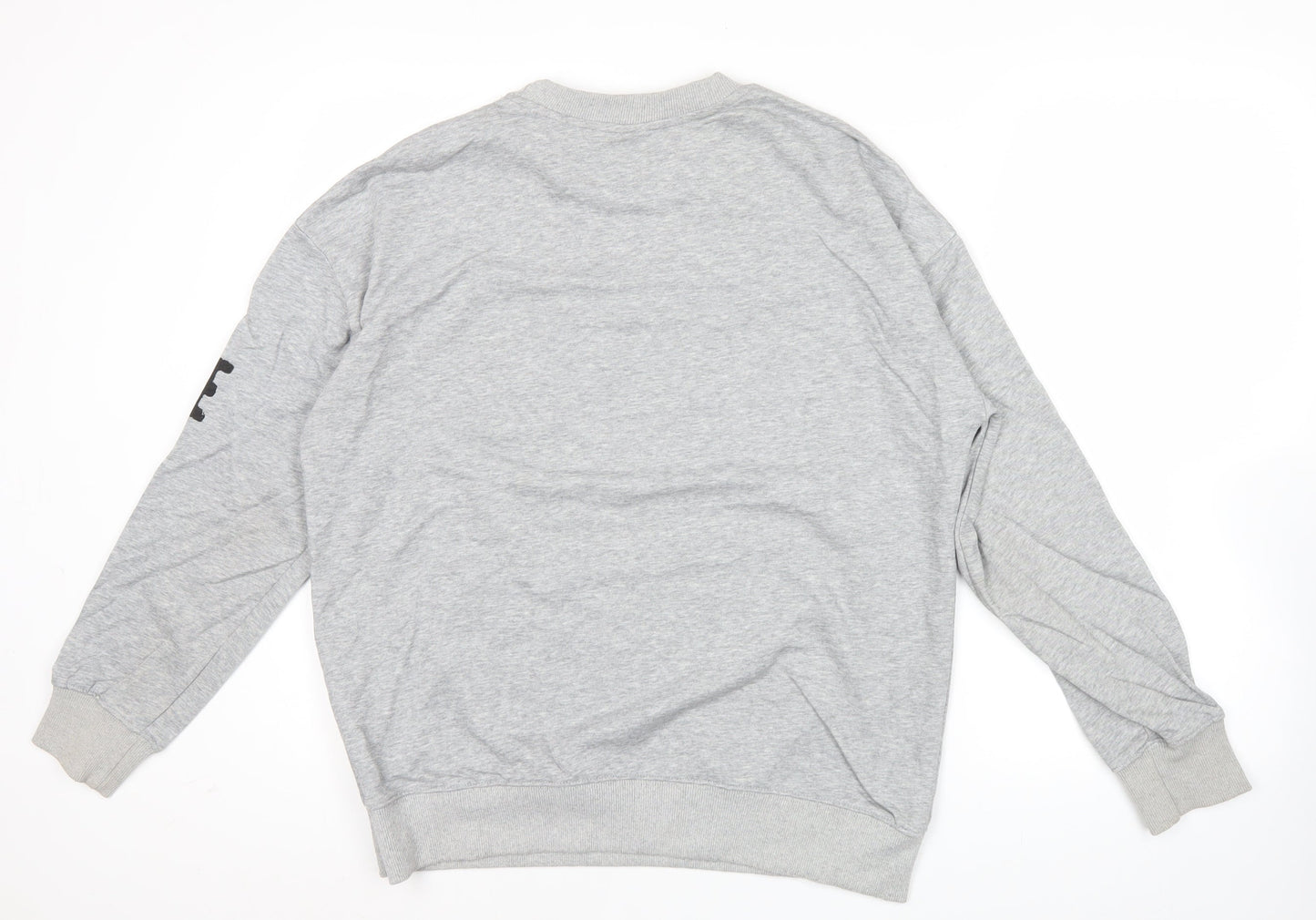 Nike Mens Grey Logo Sweatshirt Pullover Crew Neck Size L