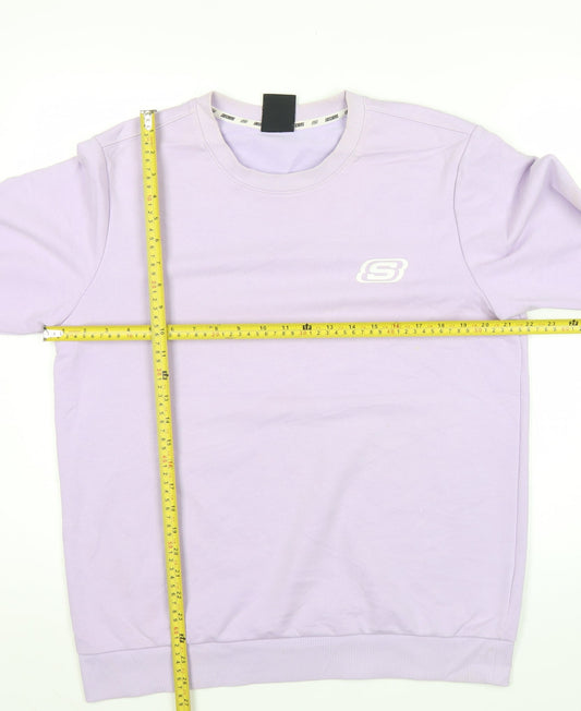 Skechers Men’s Purple Graphic Logo Pullover Sweatshirt M