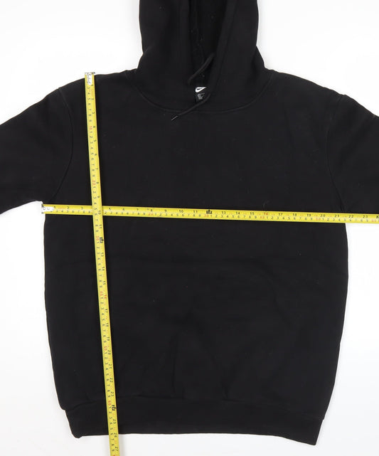 Nike Mens Black Pullover Hoodie L Regular Fit Fleece Sweatshirt
