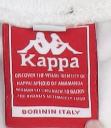 Kappa Men’s White Pullover Hoodie M Logo Graphic Sportswear