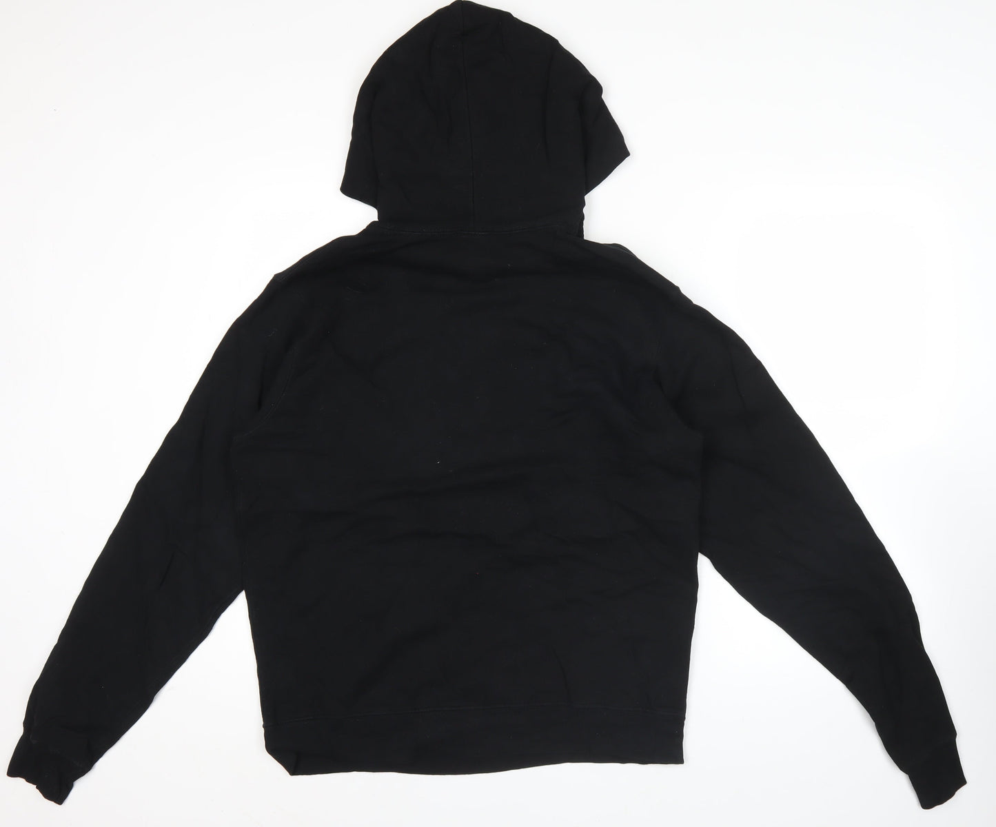 Champion Mens Black Pullover Hoodie Large Vintage Fleece Logo