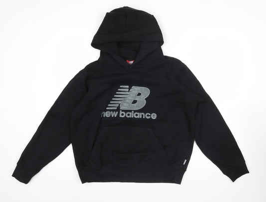 New Balance Men’s Black Pullover Hoodie XL Sports Logo Fleece