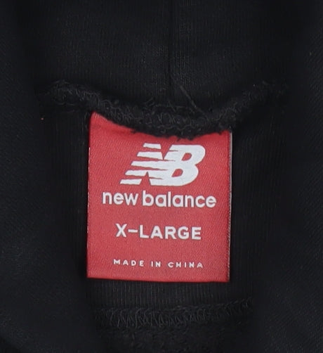 New Balance Men’s Black Pullover Hoodie XL Sports Logo Fleece