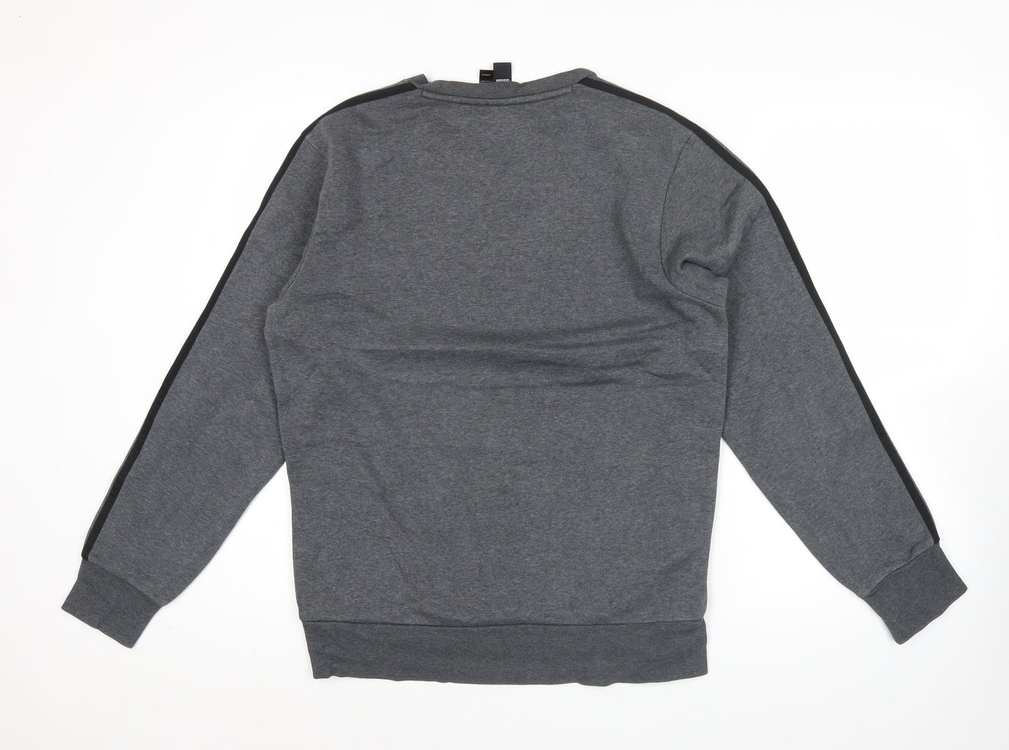 Adidas Men’s Grey Crew Neck Logo Sweatshirt Size M Pullover