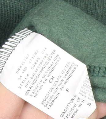 Champion Men’s Green Pullover Hoodie Small Logo Athletic Sweatshirt