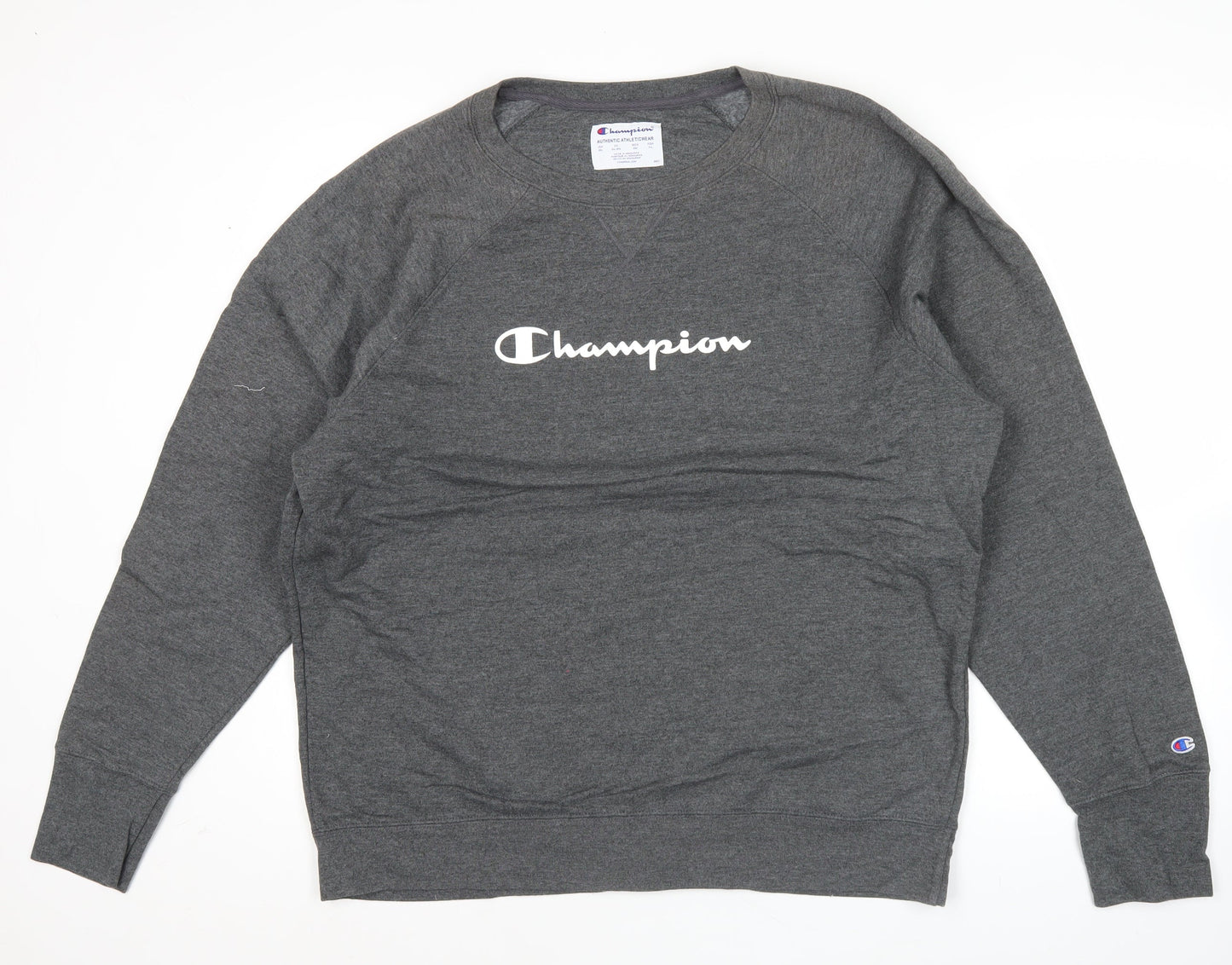 Champion Men’s Grey 2XL Pullover Sweatshirt Crew Neck Logo