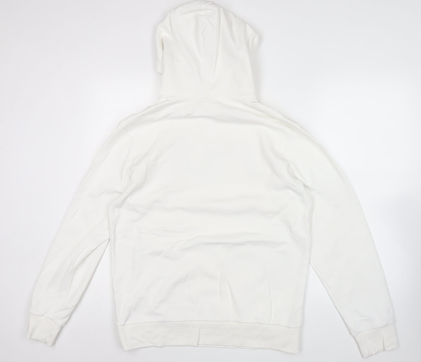 FILA Mens White Pullover Hoodie Large Regular Fit Logo Sportswear
