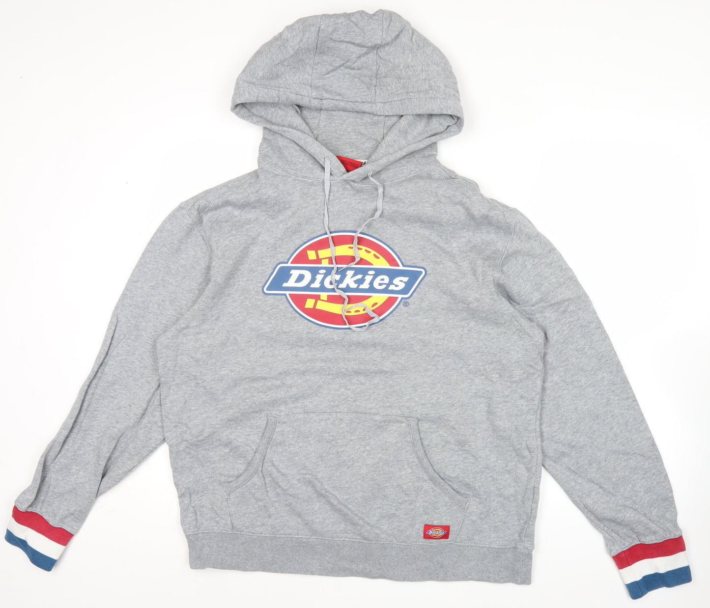 Dickies Men's Grey XL Pullover Hoodie Logo Graphic Long Sleeve