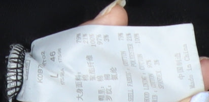 Kappa Men’s Black Pullover Hoodie L Regular Fit Logo Graphic